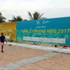 Panô chào mừng Tuần lễ cấp cao APEC 2017 được trưng bày tại các khu vực công cộng ở Đà Nẵng. (Ảnh: Trần Lê Lâm/TTXVN)