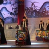 Tiết mục biểu diễn trống truyền thống của các nghệ sỹ đến từ thành phố Daegu. (Ảnh: Gia Thuận/TTXVN)