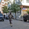 Cảnh sát Thổ Nhĩ Kỳ làm nhiệm vụ tại Diyarbakir. (Nguồn: AFP/TTXVN)