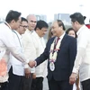 Lễ đón Thủ tướng Nguyễn Xuân Phúc tại Sân bay Quốc tế Clark, Pampanga, Thủ đô Manila. (Ảnh: Thống Nhất/TTXVN)