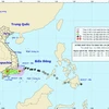 Vị trí và đường đi dự kiến của áp thấp. (Nguồn: nchmf.gov.vn)