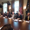 Tổng thống Mỹ Donald Trump phát biểu trong cuộc họp Nội các tại Nhà Trắng. (Nguồn: AFP/TTXVN)