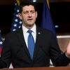 Chủ tịch Hạ viện Mỹ Paul Ryan phát biểu trong cuộc họp báo tại Washington DC. (Nguồn: AFP/TTXVN)