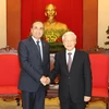 Tổng Bí thư Nguyễn Phú Trọng tiếp Chủ tịch Hạ viện Vương Quốc Maroc Habib El Malki thăm chính thức Việt Nam. (Ảnh: Trí Dũng/TTXVN)