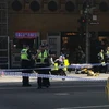 Cảnh sát phong tỏa hiện trường vụ lao xe vào người đi bộ ở Melbourne, Australia. (Nguồn: ABC News/TTXVN)