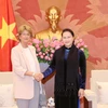 Chủ tịch Quốc hội Nguyễn Thị Kim Ngân tiếp Đại sứ Tây Ban Nha tại Việt Nam Jesus Figa Lopez-Palop. (Ảnh: Trọng Đức/TTXVN)