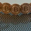 Đồng bitcoin tại Washington DC., Mỹ. (Nguồn: AFP/TTXVN)