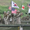 Lính thủy đánh bộ Mỹ và Hàn Quốc tham gia tập trận chung Giải pháp then chốt tại Goyang, Hàn Quốc tháng 3/2017. (Nguồn: AFP/TTXVN)