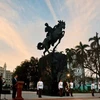 Lễ khánh thành bức tượng anh hùng Jose Marti tại La Habana. (Nguồn: AP)