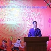 Đại sứ Trần Văn Khoa phát biểu tại buổi gặp mặt. (Ảnh: Huy Bình/Vietnam+)