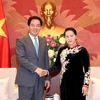 Chủ tịch Quốc hội Nguyễn Thị Kim Ngân tiếp Đại sứ Trung Quốc Hồng Tiểu Dũng đến chào từ biệt nhân kết thúc nhiệm kỳ công tác tại Việt Nam. (Ảnh: Trọng Đức/TTXVN)
