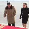 Nhà lãnh đạo Triều Tiên Kim Jong-un (trái) và bà Kim Yo-jong tại Bình Nhưỡng. (Nguồn: Yonhap/TTXVN)