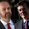 Cựu cố vấn tranh cử của Tổng thống Mỹ Donald Trump, Paul Manafort (phải), và cộng sự Rick Gates. (Nguồn: AFP/TTXVN)