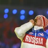 Một vận động viên Nga giành Huy chương Vàng nội dung trượt tuyết băng đồng 50km nam tại Olympic Sochi. (Nguồn: AFP/TTXVN)