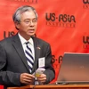 Đại sứ Phạm Quang Vinh phát biểu tại Tiếp tân của Viện Hoa Kỳ-châu Á. (Ảnh: Đoàn Hùng/Vietnam+)
