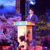 Chủ tịch Ủy ban nhân dân Thành phố Hà Nội Nguyễn Đức Chung phát biểu. (Ảnh: An Đăng/TTXVN)