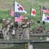 Lính thủy đánh bộ Mỹ và Hàn Quốc tham gia tập trận chung "Giải pháp then chốt" tại Goyang, Hàn Quốc ngày 15/3/2017. (Nguồn: AFP/TTXVN)