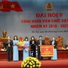 Phó Chủ tịch nước Đặng Thị Ngọc Thịnh trao Cờ Thi đua của Chính phủ năm 2017 cho Công đoàn Viên chức Việt Nam. (Ảnh: TTXVN)