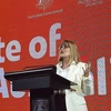 Bà Karen Lanyon, Tổng lãnh sự Australia, giới thiệu chương trình Taste of Australia 2018. (Ảnh: Thế Anh/TTXVN)
