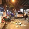 Hiện trường vụ đánh bom bên ngoài một thẩm mỹ viện trên đường Ramkhamhaeng thàng 5/2013. (Nguồn: bangkokpost.com)
