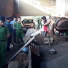 Chế biến càphê bẩn tại cơ sở của bà Nguyễn Thị Thanh Loan bị cơ quan chức năng tỉnh Đắk Nông phát hiện. (Ảnh: TTXVN)