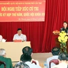 Chủ tịch Quốc hội Nguyễn Thị Kim Ngân phát biểu tại buổi tiếp xúc cử tri xã Mỹ Khánh, huyện Phong Điền. (Ảnh: Trọng Đức/TTXVN)