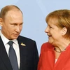 Tổng thống Nga Vladimir Putin và Thủ tướng Đức Angela Merkel. (Nguồn: Getty)