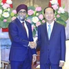 Chủ tịch nước Trần Đại Quang tiếp Ngài Harjit Singh Sajjan, Bộ trưởng Quốc phòng Canada nhân chuyến thăm chính thức Việt Nam. (Ảnh: Nhan Sáng/TTXVN)