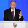 Tổng thống Nga Vladimir Putin phát biểu tại một sự kiện ở thủ đô Moskva. (Nguồn: AFP/TTXVN)