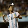 Cầu thủ Lionel Messi ăn mừng sau khi ghi bàn thắng. (Nguồn: EPA/TTXVN)