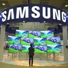Mẫu TV của hãng công nghệ Hàn Quốc Samsung được giới thiệu tại thủ đô Seoul. (Nguồn: AFP/TTXVN)