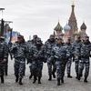 Cảnh sát Nga tuần tra tại Moskva. (Nguồn: AFP/TTXVN)