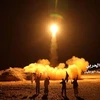 Một vụ phóng tên lửa đạn đạo do phiến quân Houthi ở Yemen tiến hành nhằm vào Saudi Arabia. (Nguồn: Reuters/TTXVN)