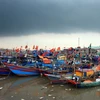 Tàu cá neo đậu tại khu vực cảng cá Ngọc Hải, quận Đồ Sơn (Hải Phòng). (Ảnh: An Đăng/TTXVN)