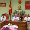 Phó Thủ tướng Thường trực Chính phủ Trương Hòa Bình phát biểu tại buổi làm việc. (Ảnh: Quang Huy/TTXVN)