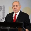 Thủ tướng Israel Benjamin Netanyahu tại một cuộc họp báo ở Tek Aviv. (Nguồn: THX/TTXVN)