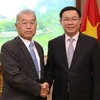 Phó Thủ tướng Vương Đình Huệ tiếp Phó Chủ tịch điều hành Tập đoàn Mitsubishi Hiroshi Sakuma.(Nguồn: baochinhphu.vn)