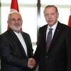 Ngoại trưởng Iran Mohammad Javad Zarif và Tổng thống Thổ Nhĩ Kỳ Recep Tayyip Erdogan. (Nguồn: Reuters)