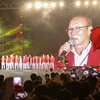 Huấn luyện viên trưởng đội tuyển bóng đá nam Olympic Việt Nam Park Hang-seo phát biểu tại Lễ vinh danh. (Ảnh: Trọng Đạt/TTXVN)