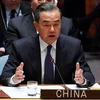 Bộ trưởng Ngoại giao Trung Quốc Vương Nghị phát biểu tại cuộc họp của Hội đồng Bảo an Liên hợp quốc. (Nguồn: AFP/TTXVN)