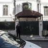 Cảnh sát phong tỏa bên ngoài tư dinh Tổng lãnh sự Saudi Arabia tại Istanbul, Thổ Nhĩ Kỳ sau khi nhà báo Jamal Khashoggi mất tích. (Nguồn: AFP/TTXVN)
