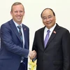 Thủ tướng Nguyễn Xuân Phúc tiếp Đại sứ Gareth Ward. (Ảnh: Thống Nhất/TTXVN)