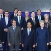 Thủ tướng Nguyễn Xuân Phúc và các Trưởng đoàn ASEM chụp ảnh chung. (Ảnh: Thống Nhất/TTXVN)