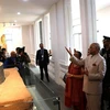 Tổng thống Ấn Độ Ram Nath Kovind và Phu nhân thăm Bảo tàng Điêu khắc Chăm (Đà Nẵng). (Ảnh: Đinh Văn Nhiều/TTXVN)