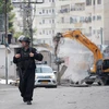 Israel phá hủy 20 tòa nhà thương mại ở trại tị nạn Shufat, Đông Jerusalem. (Nguồn: Getty)