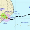Vị trí và đường đi của bão số 9. (Nguồn: nchmf.gov.vn)