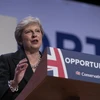 Thủ tướng Anh Theresa May phát biểu tại Đại hội thường niên Đảng Bảo thủ ở Birmingham ngày 3/10. (Nguồn: THX/TTXVN)