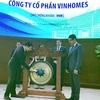 Vụ phát hành cổ phiếu lần đầu ra công chúng của công ty bất động sản Vinhomes là vụ IPO lớn nhất khu vực năm nay. (Ảnh: Mỹ Phương/TTXVN)