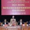 Trưởng Ban Dân vận Trung ương, Trưởng Ban Chỉ đạo thực hiện Quy chế dân chủ ở cơ sở Trương Thị Mai phát biểu kết luận Hội nghị. (Ảnh: Phương Hoa/TTXVN)