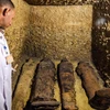 Khu mộ mới được phát hiện ở độ sâu 9m thuộc di chỉ Tuna El-Gebel. (Nguồn: AFP)